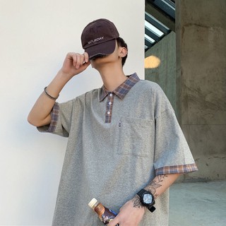 Áo thun polo cổ kẻ