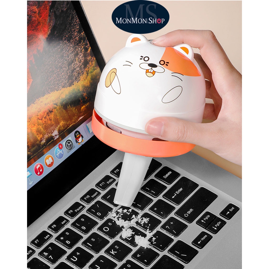 Đồ Chơi Máy Hút Bụi Mini Cầm Tay Hình Con Mèo Siêu Kute sạc Pin cổng micro USB tiện lợi chất lượng đảm bảo