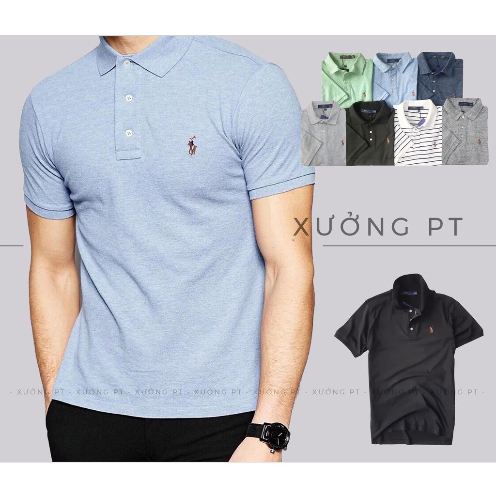 Áo phông Polo nam RL hàng xuất nhật dư form slimfit màu và chất siêu đẹp