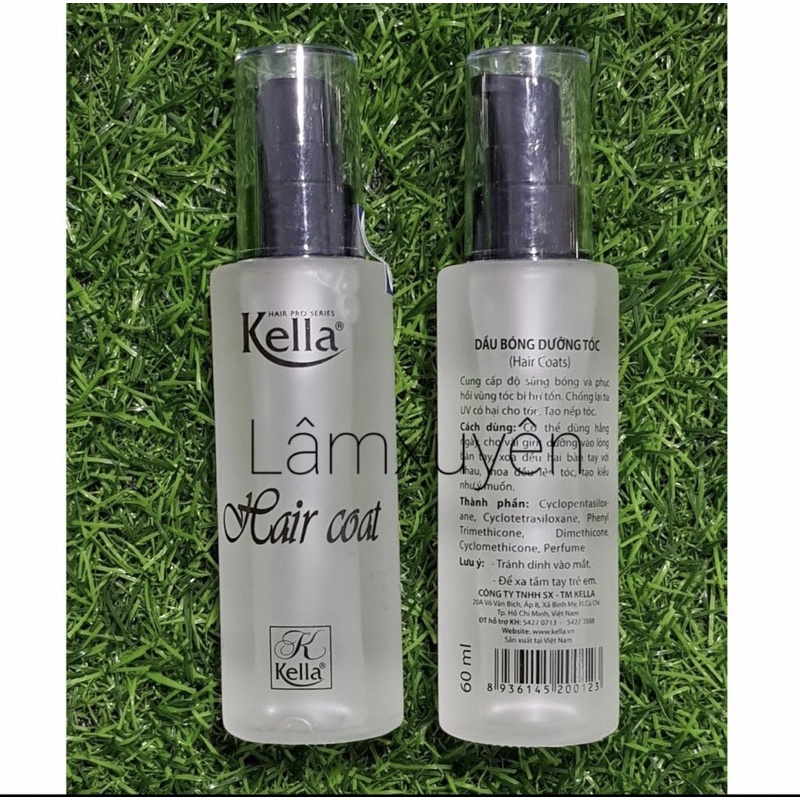Dầu Bóng Dưỡng Tóc Kella dạng chai thủy tinh 60ml_DẦU BÓNG KELLA NẮP ĐEN