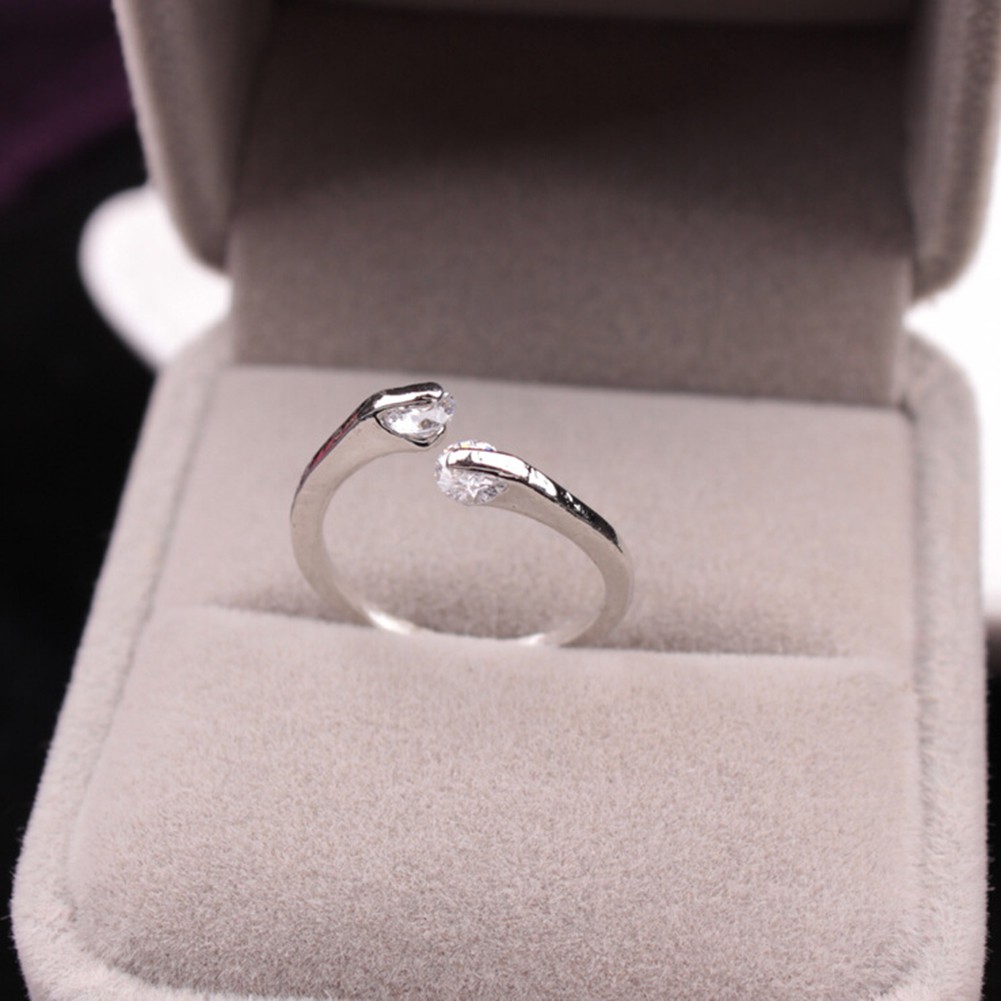 Nhẫn Thời Trang Dạng Mở Đính Đá Nhân Tạo Đẹp Mắt