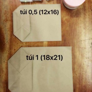 100 Túi giấy xi măng loại 0,5 - 1kg - Túi Bánh Mỳ