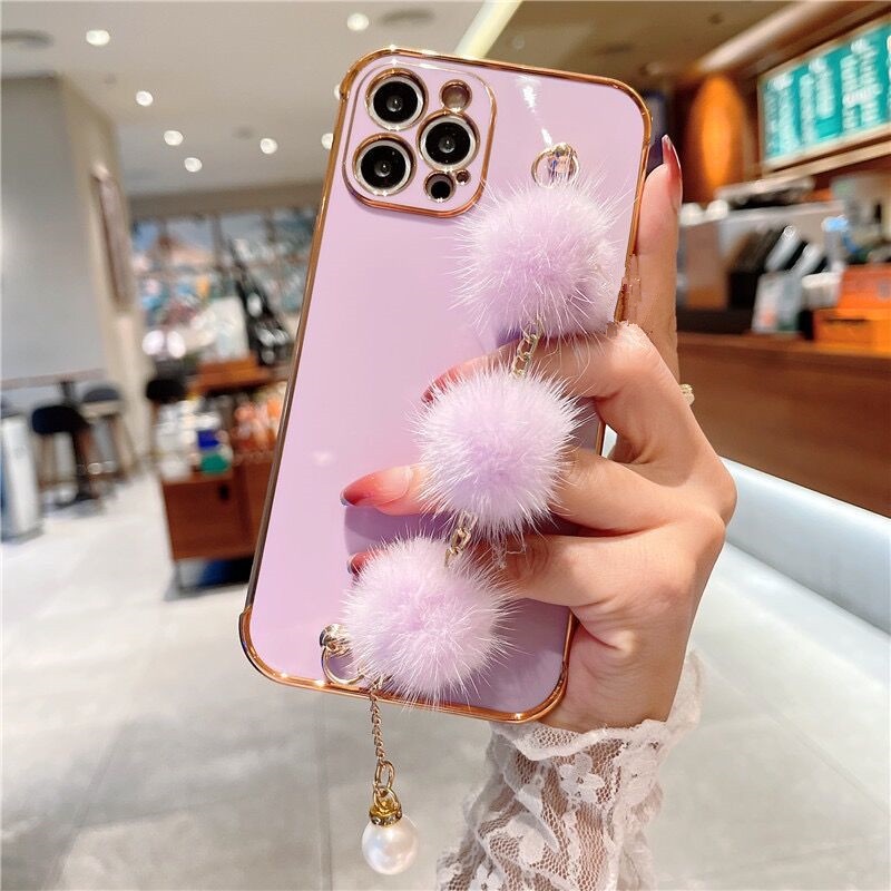 Ốp Điện Thoại Silicon Mềm Có Vòng Đeo Tay Cho iphone 13 pro max 12pro 6 7 8plus x xsmax xr 13pro 13mini