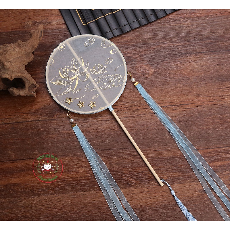 Thêu tay DIY Handmade kit nguyên liệu thêu quạt Cưới quạt thêu tay, phụ kiện chụp ảnh, trang trí - Bách hóa na na