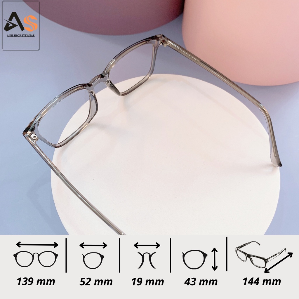 Kính vuông dày dặn chất liệu nhựa lõi kim loại bền đẹp 7110