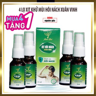 Xịt Khử Mùi Hôi Nách Xuân Vinh 15ml ✔ Hết Hôi Nách, Mồ Hôi Nách ✔ Không Gây Vàng Áo, Không Bết Dính 4 Tặng 1