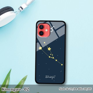 Ốp lưng kính 3D iPhone 12 -cung hoàng đạo
