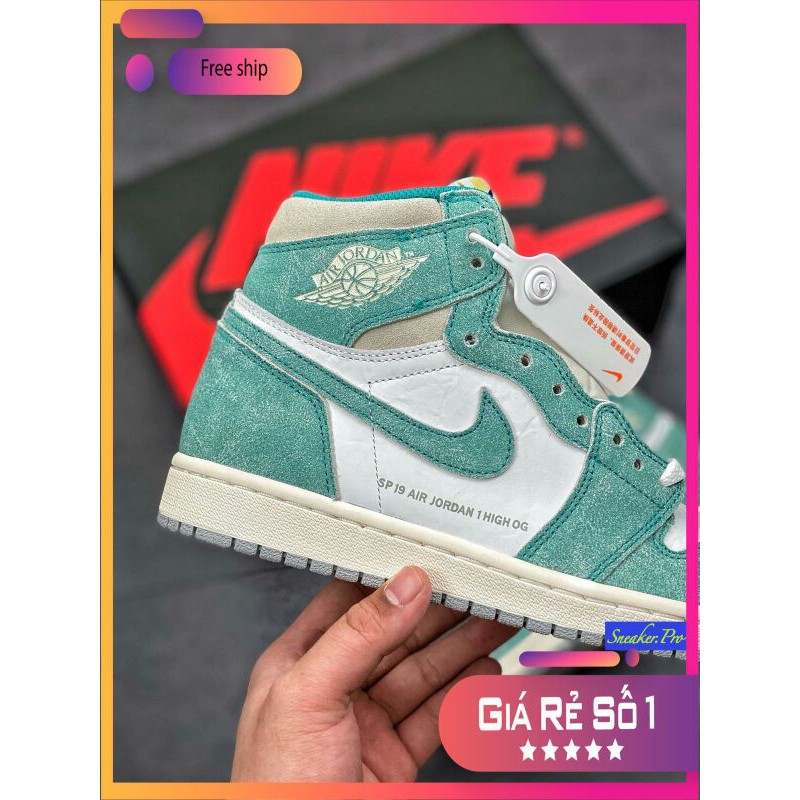 (FREESHIP+HỘP+QUÀ) Giày thể thao AIR JORDAN 1 Retro High Turbo Green xanh ngọc nhạt siêu đẹp cho nam và nữ siêu đẹp | BigBuy360 - bigbuy360.vn