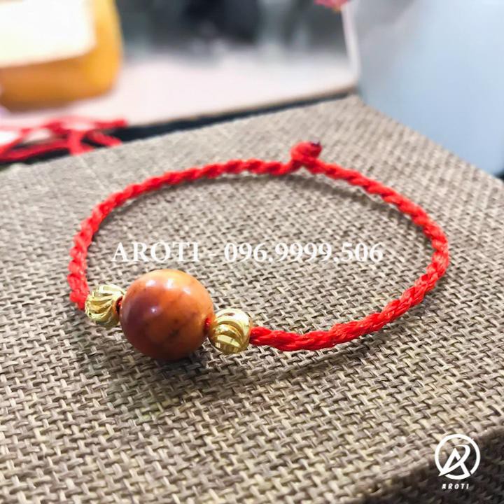 Vòng phong thủy - Vòng phong thủy chỉ đỏ hạt huyết long 12 li V160 -SP 1