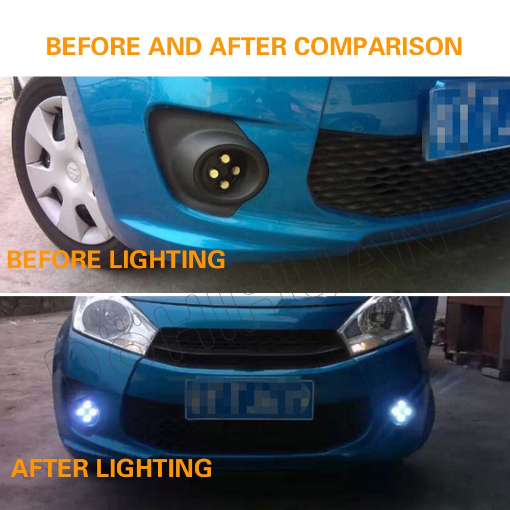 DOHIHUAN 1 Đèn LED COB Mắt Đại Bàng Hình Đậu Phộng Chống Nước Sương Mù DRL 23mm Cho Xe Hơi Xe Máy