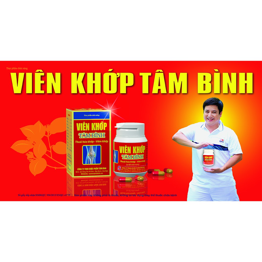 Viên khớp tâm bình - Hỗ trợ viêm khớp dạng thấp, chậm lão khóa khớp (Lọ 60 viên)