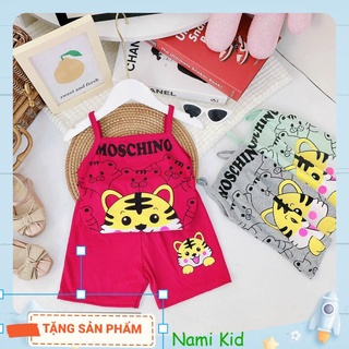Combo 3 bộ 2 dây bé gái 1-4 tuổi mẫu mèo - đồ bộ bé gái