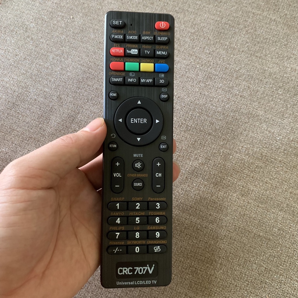 Điều khiển tivi đa năng tất cả các dòng TV LED/LCD/Smart TV thường và thông minh có mạng Internet, remote đa năng tivi