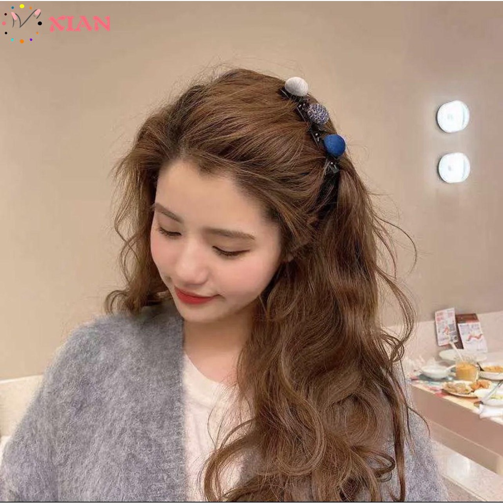 Kẹp tóc thiết kế kiểu bện nhiều màu sắc phong cách retro dành cho nữ XIANSTORE