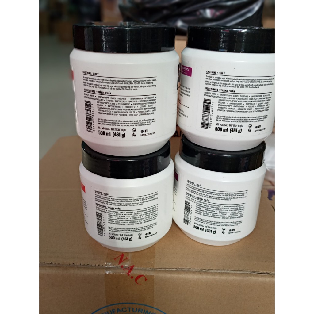 Hấp dầu phục hồi tóc LAVOX 500ml  phục hồi tóc hư tổn nặng, tóc cháy, khô xơ, cung cấp độ ẩm giúp tóc óng ả.