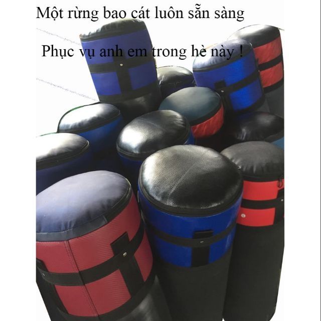 [Free Ship + Sale sốc] Bao cát đấm boxing 100cm có dây xích, da PU cao cấp