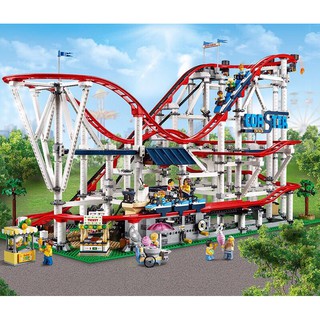 LEPIN MỚI - LION KING 180068 - MÔ HÌNH LẮP RÁP 15039 - LEGO STREET VIEW 10261 - TÀU LƯỢN SIÊU TỐC CÓ ĐÈN