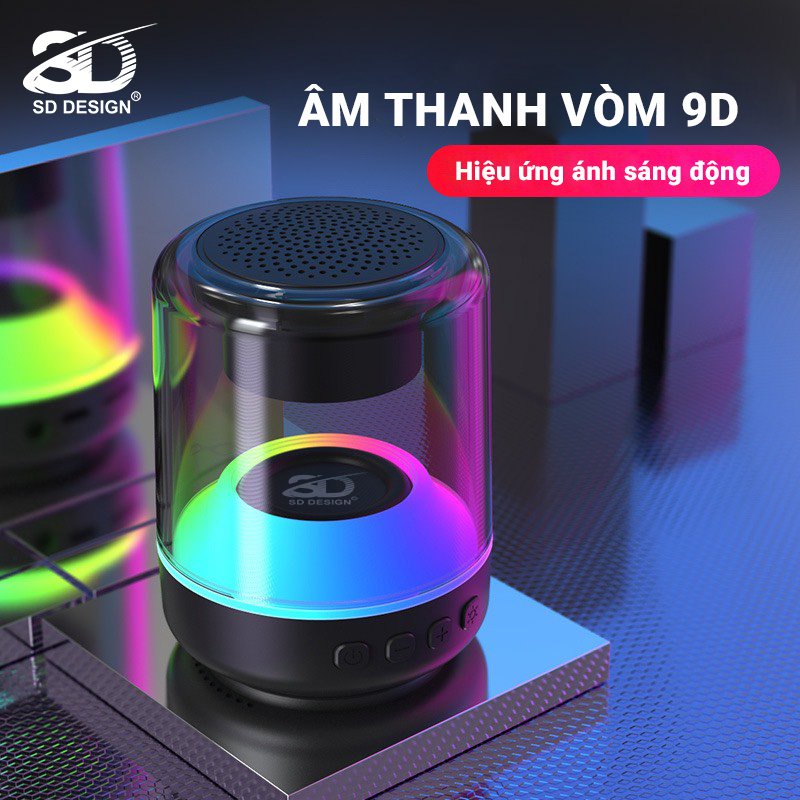 Loa Bluetooth Mini S18+ Không Dây Chính Hãng SD Design Nghe Nhạc Hay Đèn Led Sống Động Hỗ Trợ Cắm Thẻ Nhớ Và Cổng AUX
