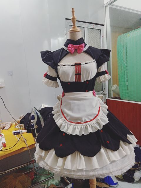 Trang phục hầu gái phối màu cosplay nekopara