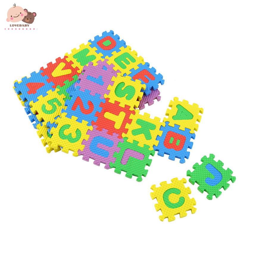 Bộ Đồ Chơi Xếp Hình Chữ Và Số Bằng Xốp Nhiều Màu Cho Bé