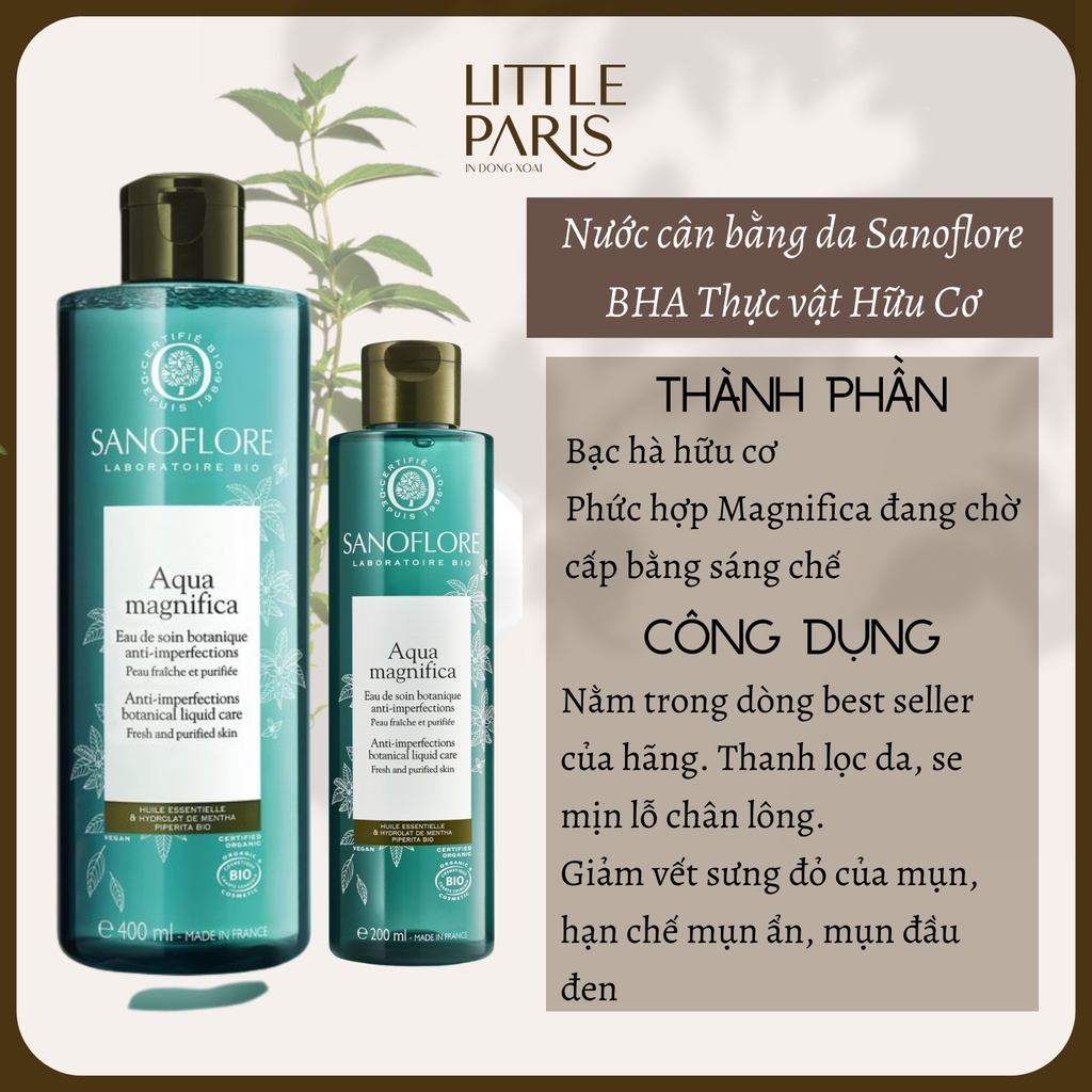 Nước Hoa Hồng Sanoflore Aqua Magnifica Essence Toner