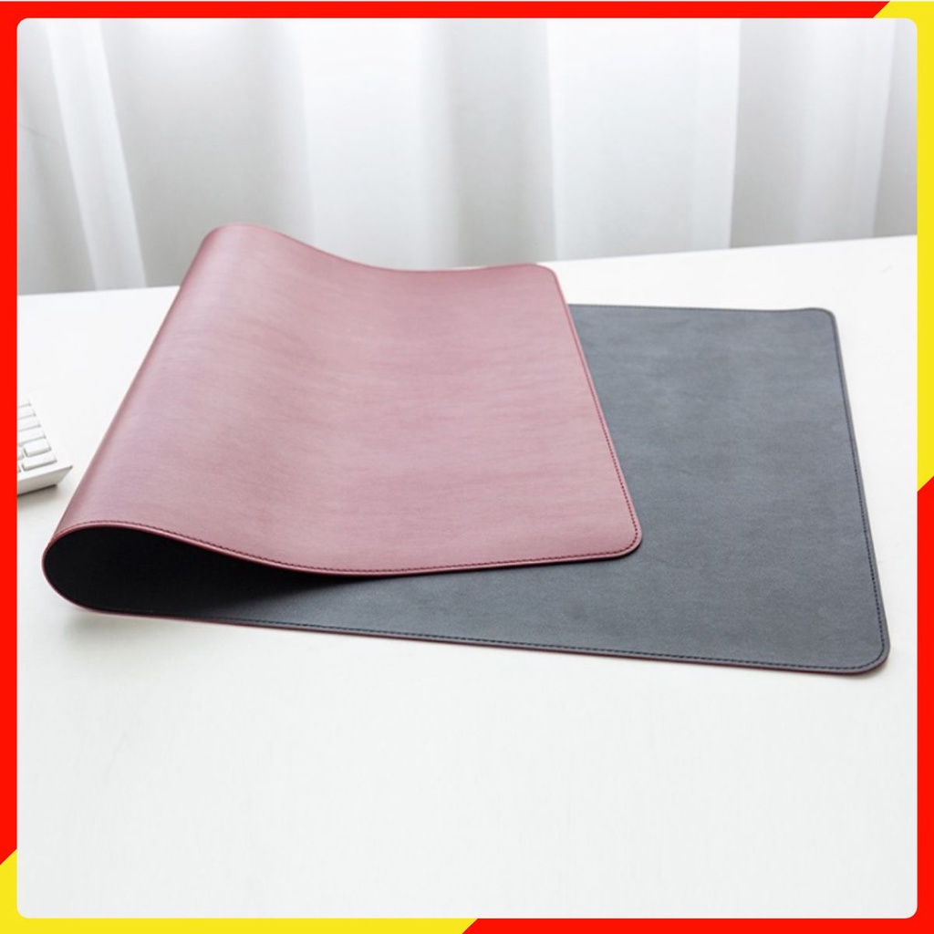 Miếng Lót Bàn Làm Việc DeskPad Da Cỡ Lớn Kiêm Bàn Di Chuột Máy Tính Mouse Pad