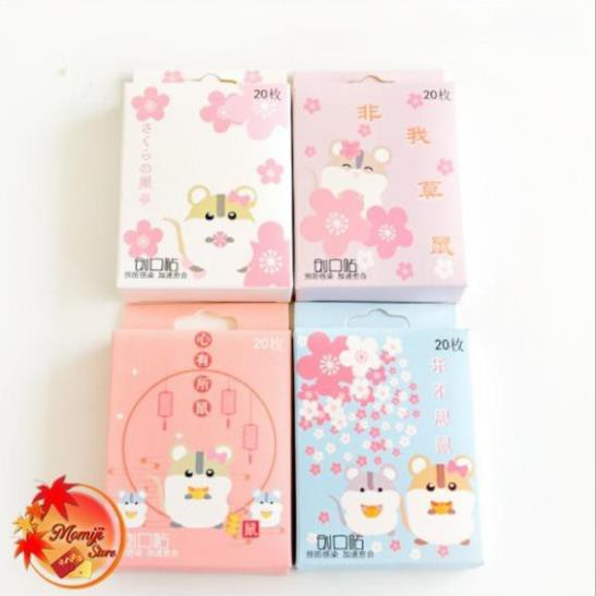 Hộp 20 băng dán cá nhân hình kute phong cách Kawaii Nhật Bản