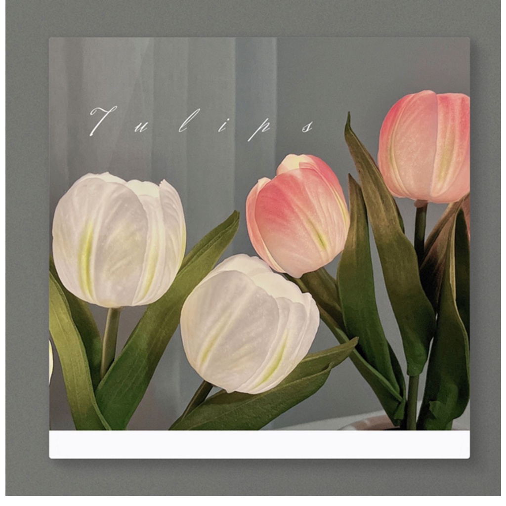 Bó Hoa Tulip Giả Có Đèn Led Trang Trí Phòng Ngủ Cho Nữ
