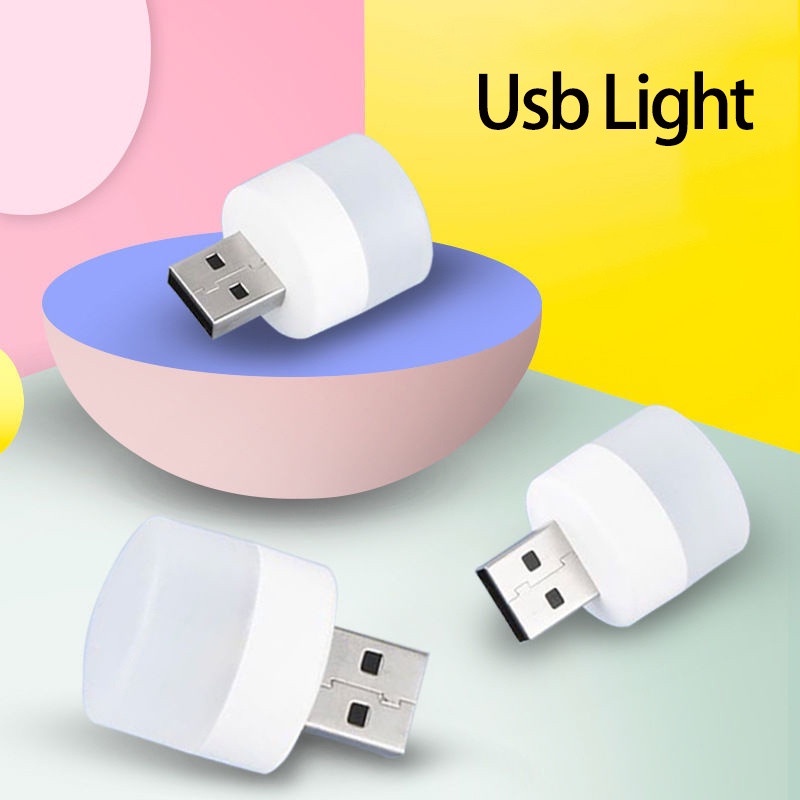 Đèn LED Đọc Sách Mini Bỏ Túi 5V 1W Cổng USB Tiện Dụng ( Trắng - Vàng ) / Đèn Ngủ LED USB Hình Trụ