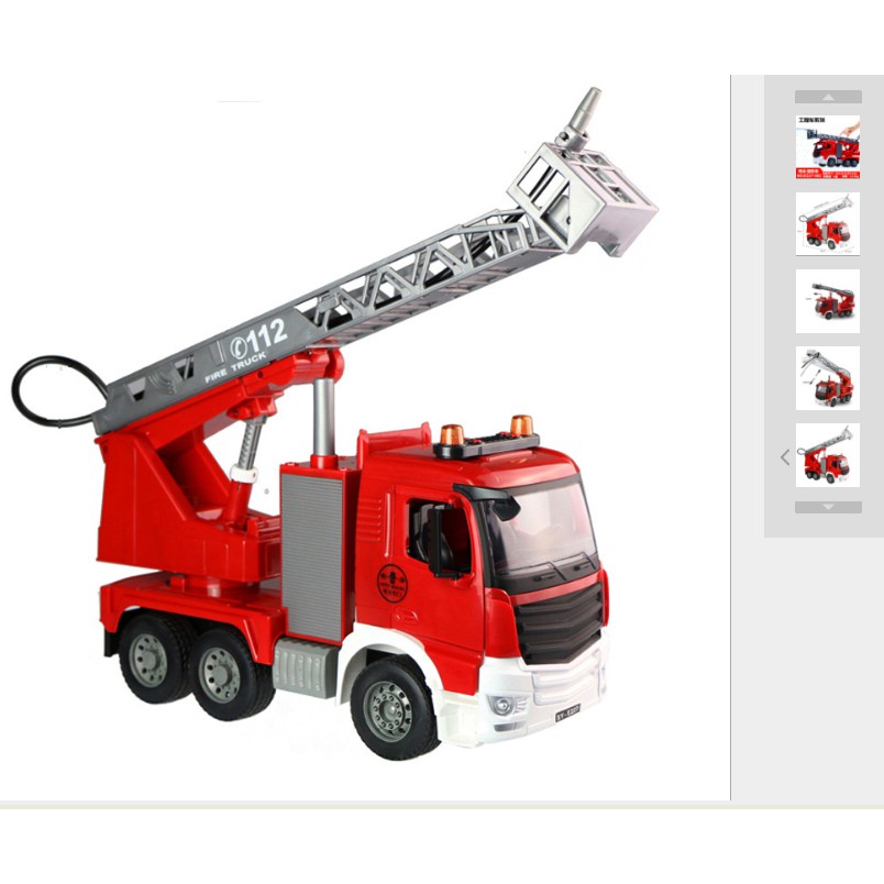 HÀNG LOẠI 1 CÓ KÍNH CHẮN : Mô hình xe cứu hỏa đồ chơi xe cứu hỏa E227 phun nước thật