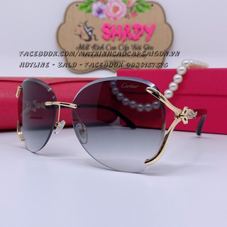 Mắt Kính Cartier Nữ Đen Khói Cao Cấp Full Box