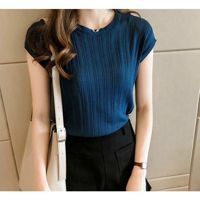 Áo len mỏng nữ cổ tròn nhiều màu 15