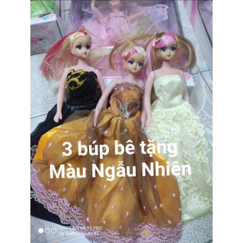 [ Mua 1 Tặng 3 ] Đồ chơi Búp bê Barbie cô dâu cho bé có khớp kèm Đầm dạ hội
