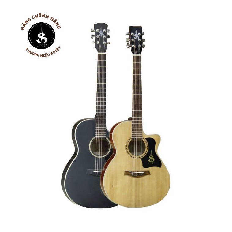 Đàn guitar acoustic giá rẻ, đàn guitar top gỗ thịt mã ESCD180 Pro chính hãng S Việt