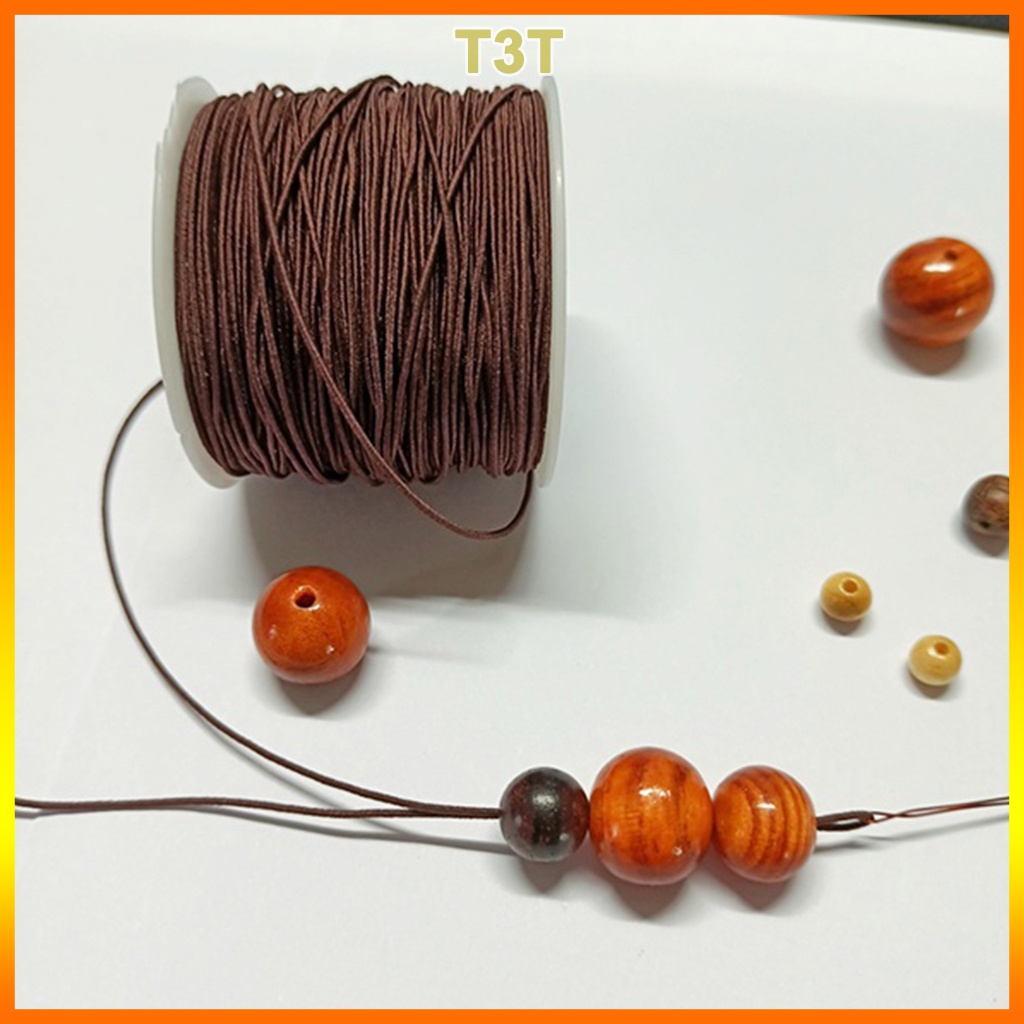 Dây xâu vòng gỗ phong thuỷ, Dây dù lõi chun xâu đủ các size hạt làm vòng tay và vòng cổ - Tặng kim xâu - T3T