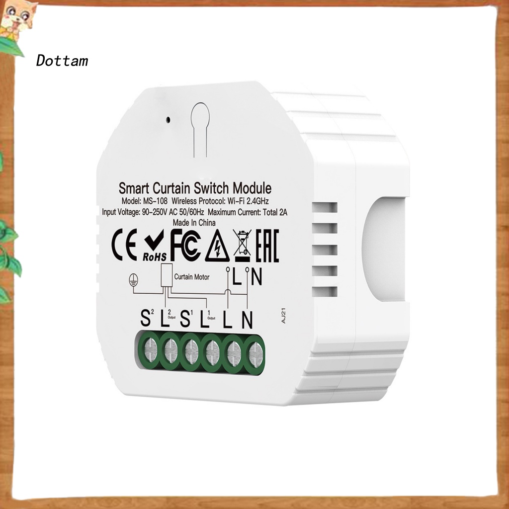 1 Bộ Công Tắc Rèm Cửa WiFi Không Dây Điều Khiển Từ Xa