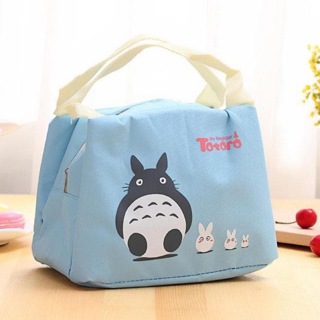 Túi Đựng Hộp Cơm Trưa Giữ Nhiệt Xf3K Totoro Màu Xám Nhạt