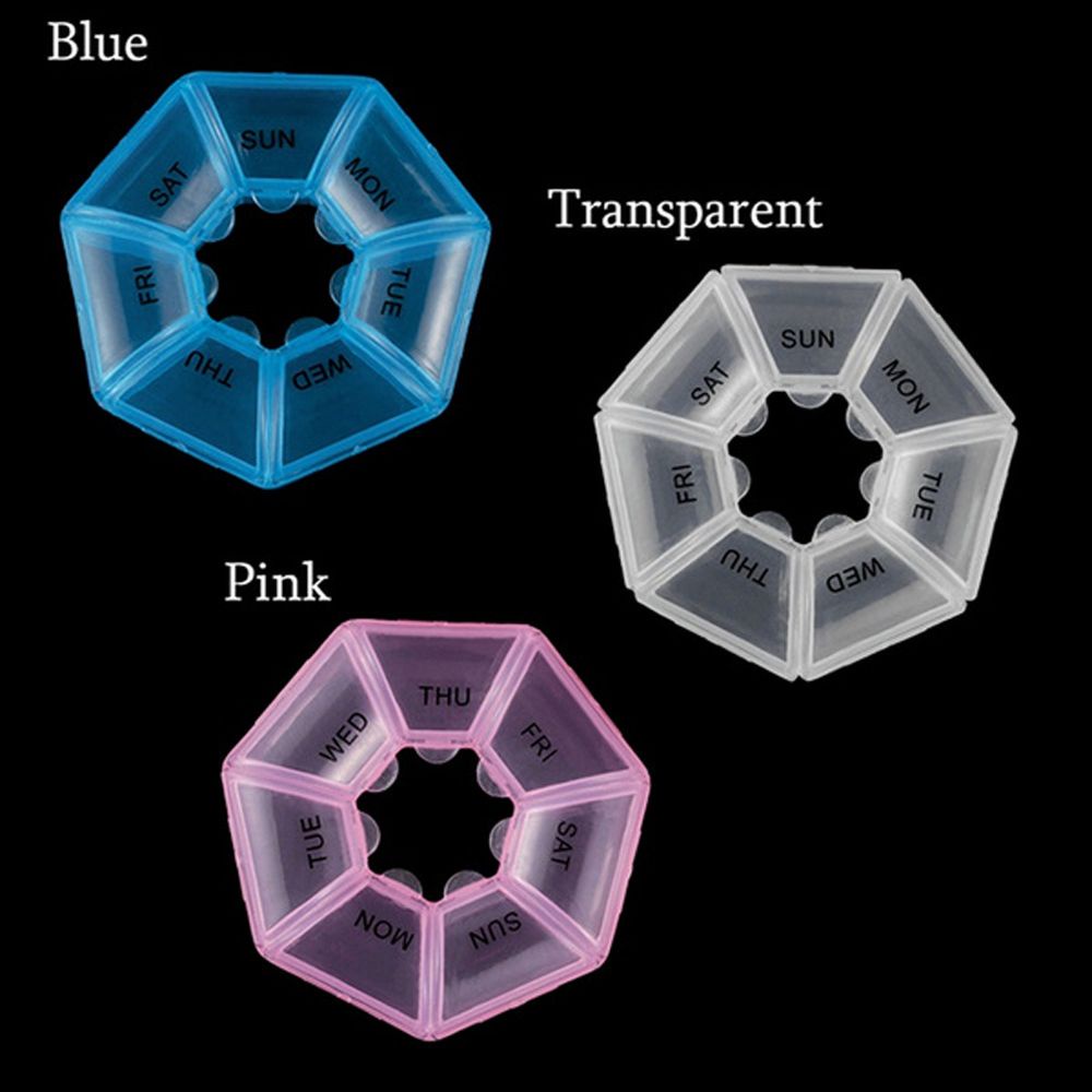 Hộp đựng thuốc viên 7 ngày nhiều màu sắc tùy chọn tiện lợi dành cho đi du lịch