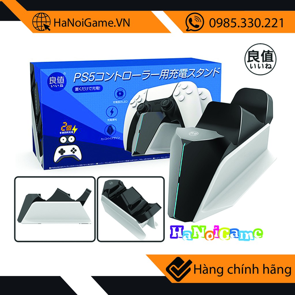 Bộ Dock Sạc Nhanh Tay PS5 DualSense Hàng Chính Hãng IINE L458