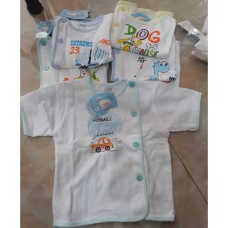 Combo 5 áo sơ sinh ngắn tay jou size 1- 3