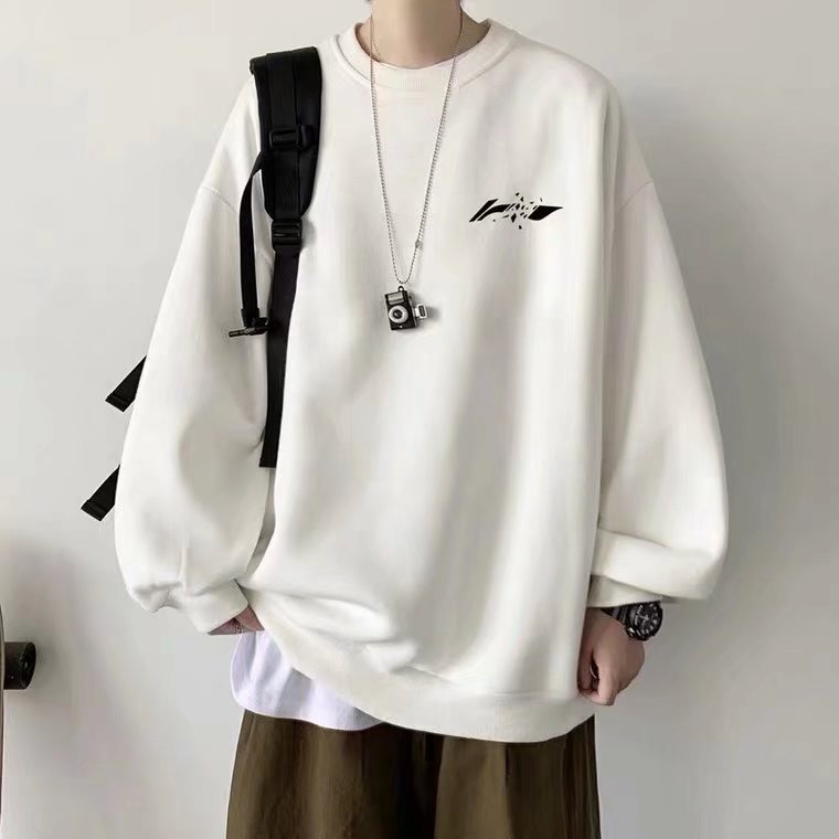 Áo sweater cổ tròn tay dài dáng rộng in họa tiết size M-5XL phong cách Hàn Quốc thời trang mùa đông cho nam