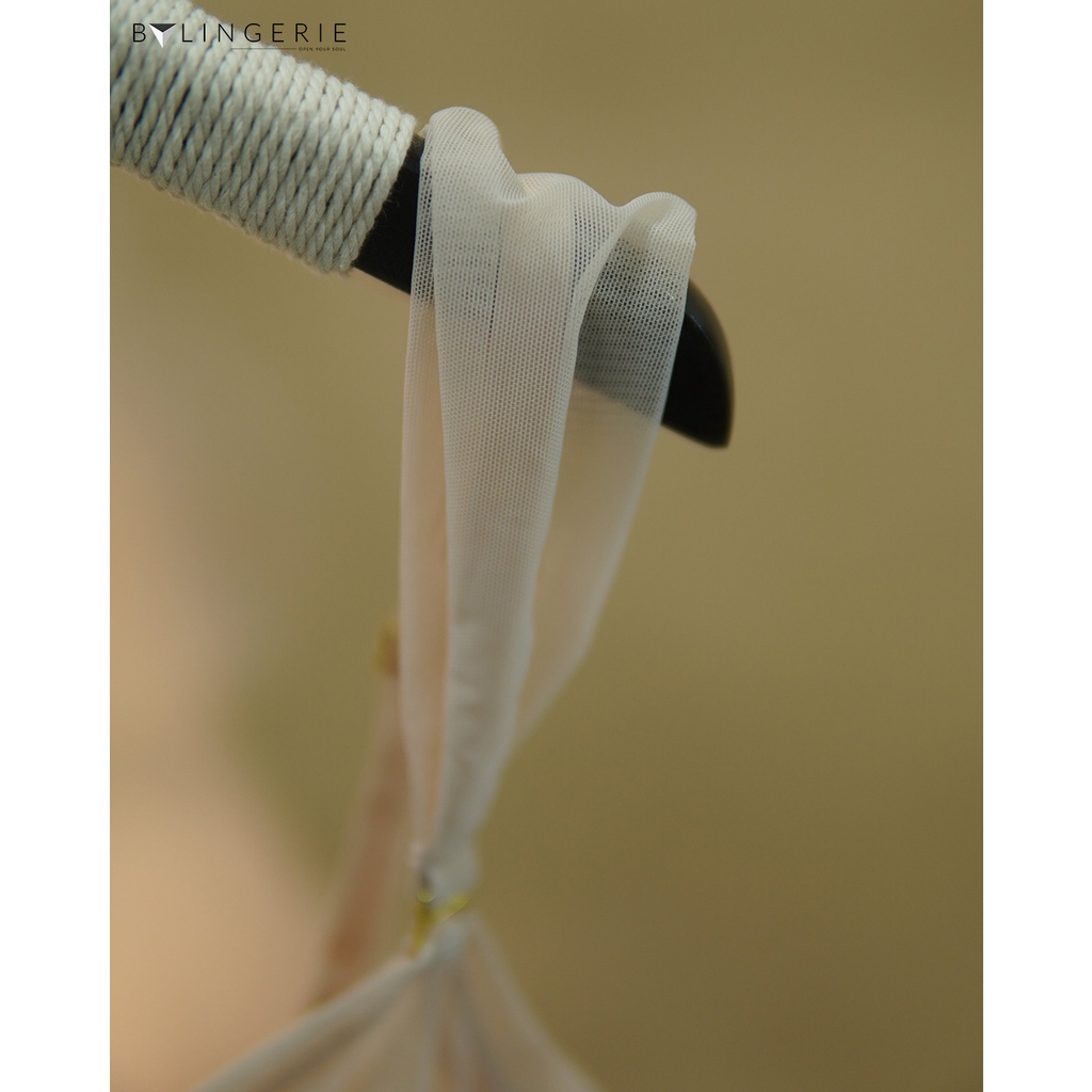 Bộ đồ lót ren nữ BY LINGERIE màu hồng nude có gọng không độn mút B189 | BigBuy360 - bigbuy360.vn