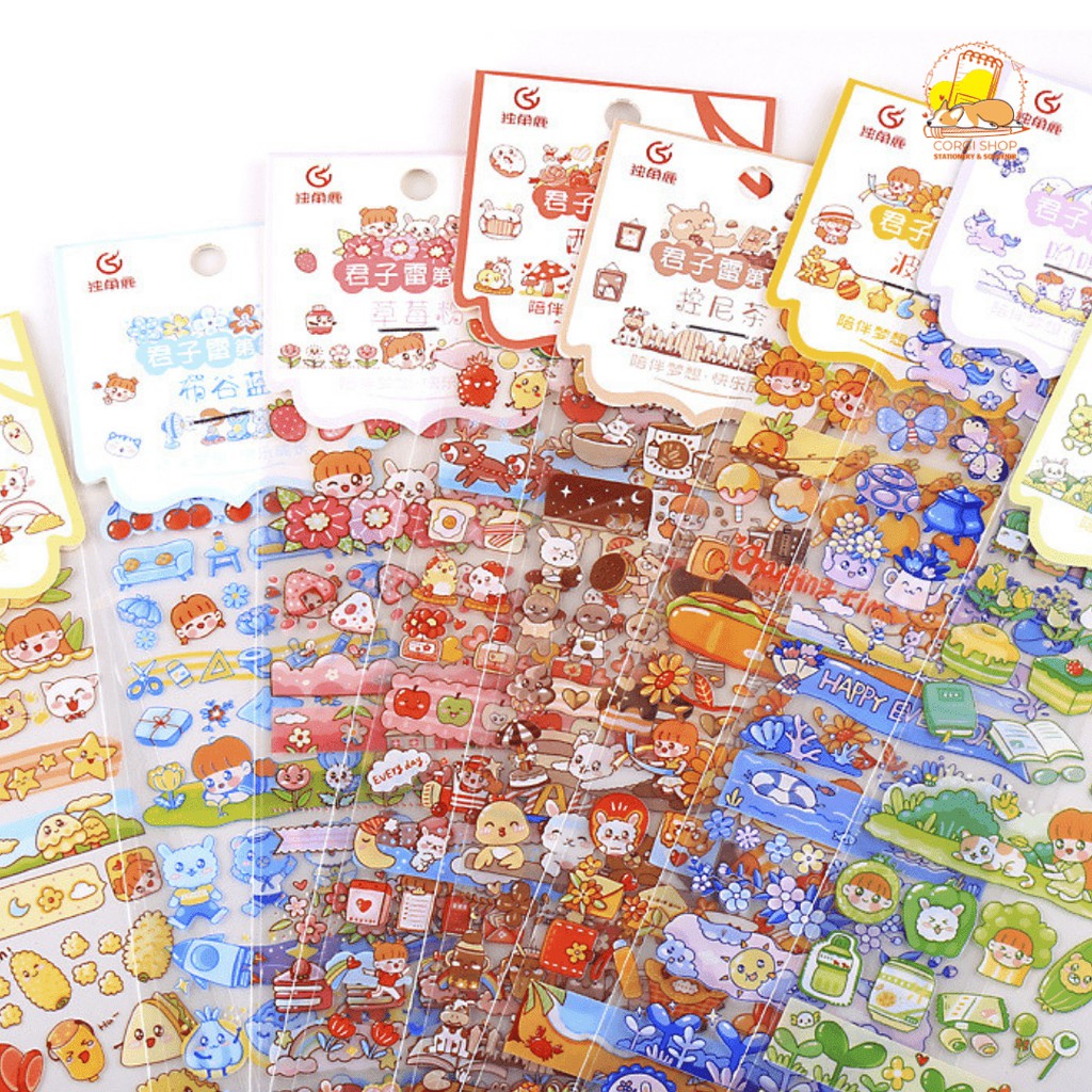 Sticker Cô bé siêu đáng yêu 6 * 35cm - Hình dán trang trí họa tiết cô gái dễ thương DUASHOP.