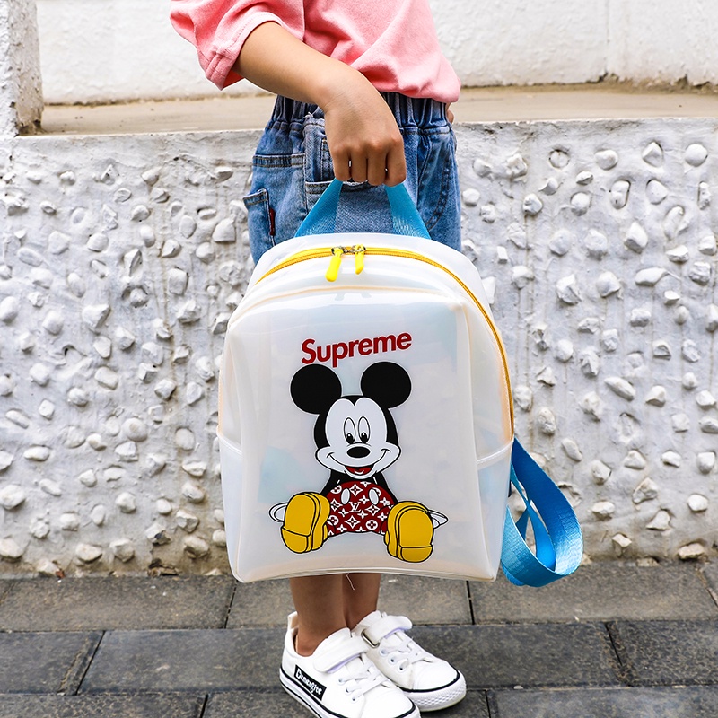 Ba Lô Trong Suốt Kiểu Dáng Hoạt Hình Phong Cách Hàn Quốc Dành Cho Bé