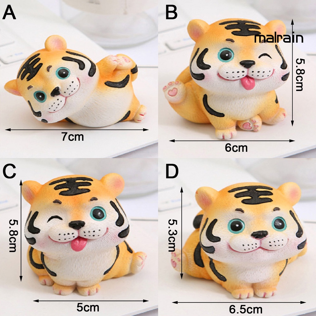 Đồ trang trí Chú Hổ Hoạt Hình Dễ Thương Dùng Để Trang Trí Xe Ô Tô Tiện Dụng