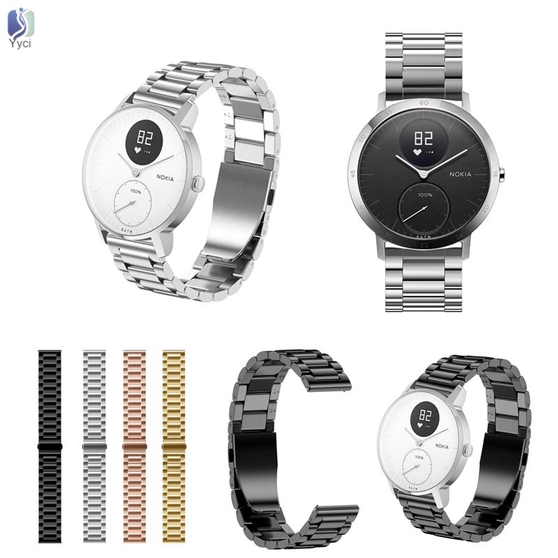 Yy Stainless Steel Quick Release Wrist Bands Belt Watch Strap for Nokia Withings Steel HR @VN
