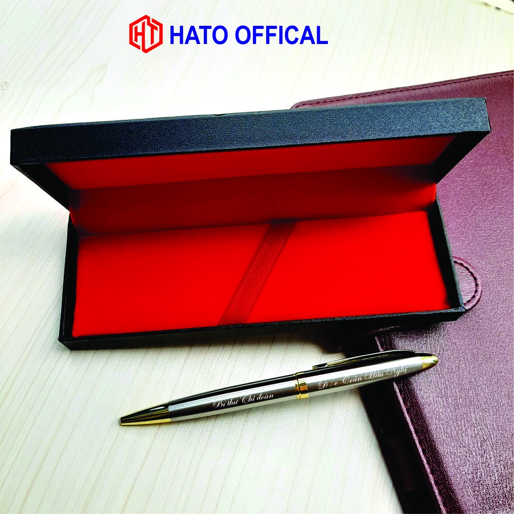 Bút kim loại, bút ký khắc tên theo yêu cầu miễn phí, tặng hộp da sang trọng HATO OFFICAL