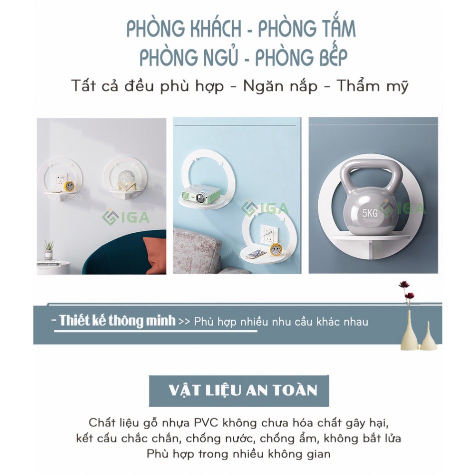 Kệ Treo Tường Trang Trí IGA Để Lọ Hoa và Đồ Trang Trí Chất Liệu chống nước tuyệt đối - IG389