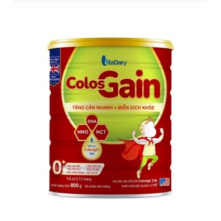 sữa colos baby gain 0+ 800g có mã qr