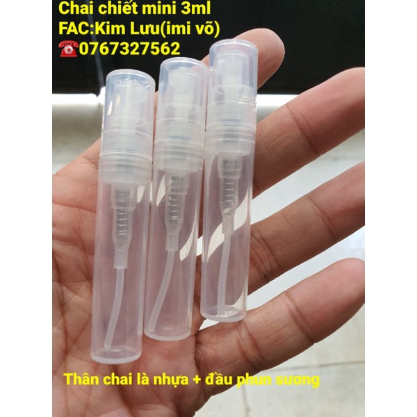 Chai rỗng chiết nước hoa 3ml